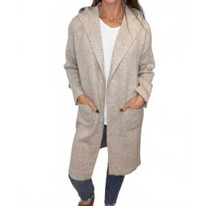 NEW COZY winsley hooded oversized cardigan in oat